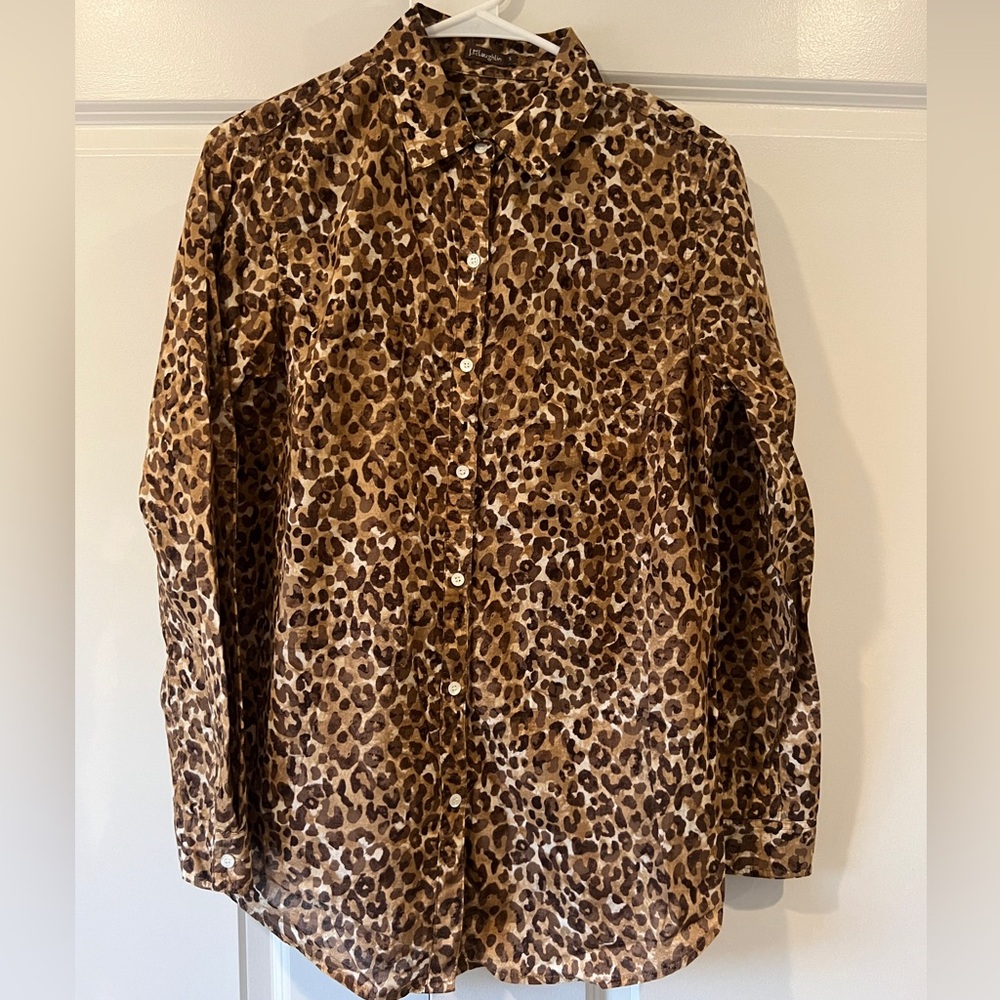 Cheetah print blouse! Worn once! JMcLaughlin brand